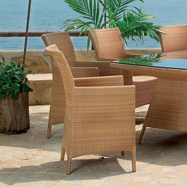 Well Known Rausch, Cocoa Beach, Outdoor, Wicker, Patio, Dining, Chair In Natural Woven Modern Outdoor Chairs Sets (View 14 of 15)