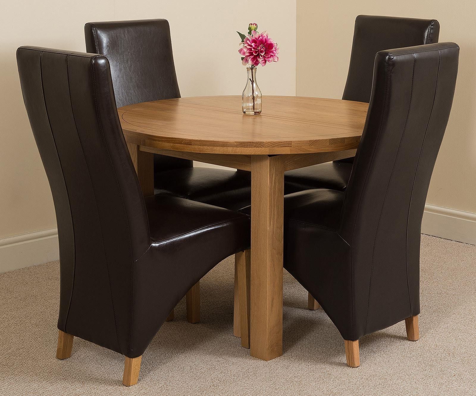 Well Liked Extendable Oval Dining Sets Intended For Edmonton Solid Oak Extending Oval Dining Table With 4 Lola Dining (View 2 of 15)