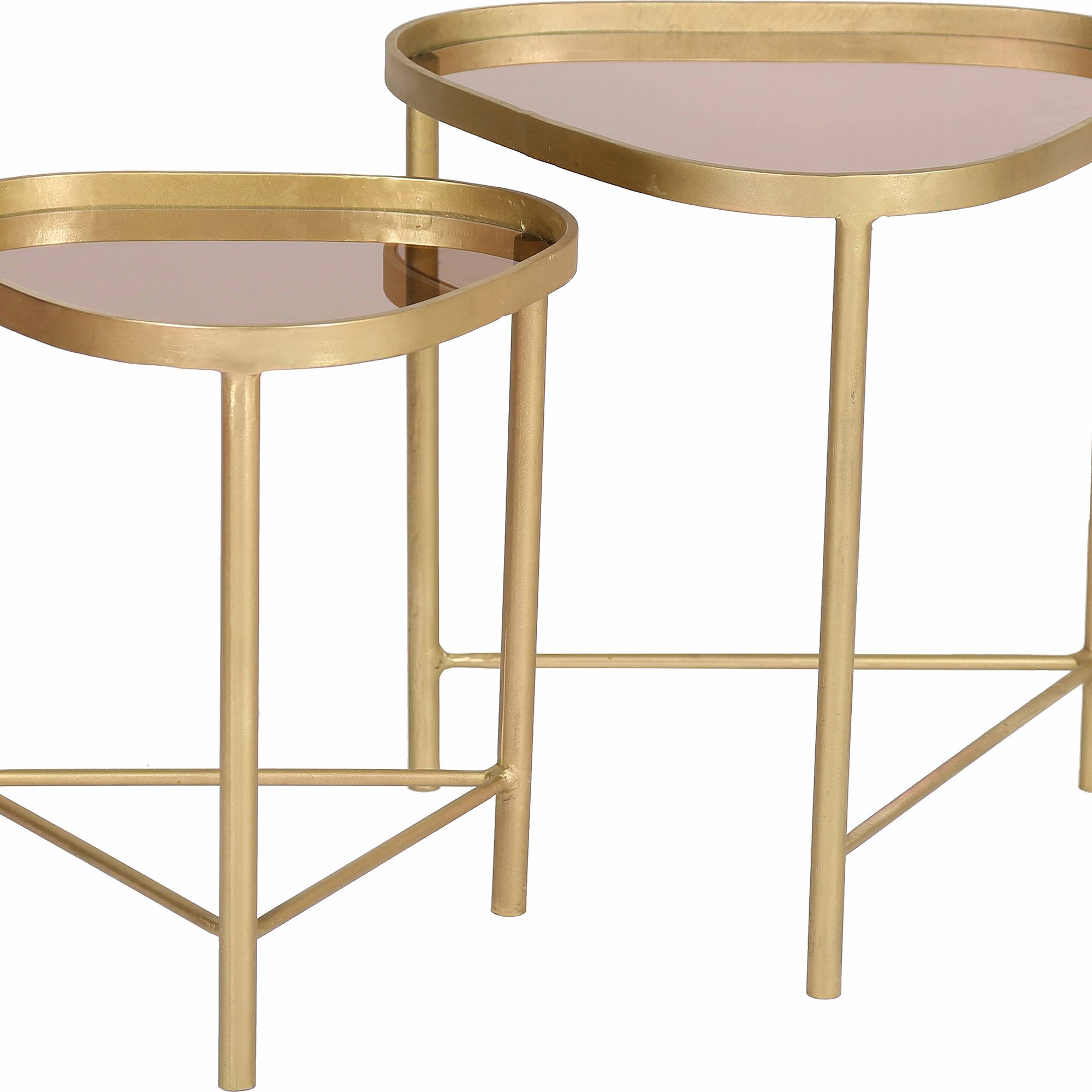 Widely Used Ren Wil Ta267 Comete Set Of 2 – Modern Iron Accent Tables – Brass (View 2 of 15)