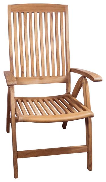 Widely Used Teak Outdoor Folding Armchairs Inside Teak Weatherly Folding 6 Position Deck Armchair – Traditional – Outdoor (View 15 of 15)
