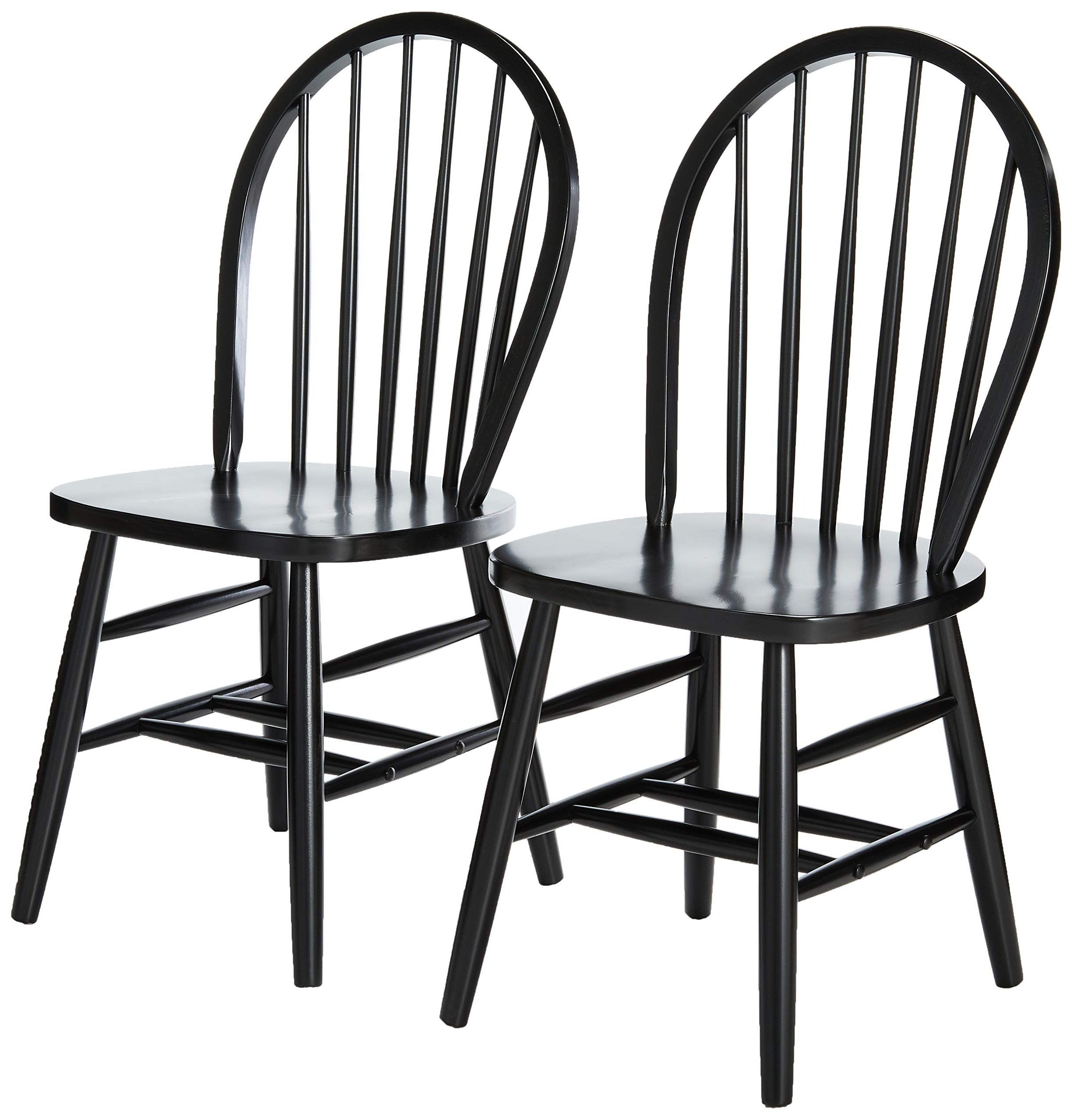 Winsome Windsor 2 Pc Set Rta Black Chair (View 11 of 15)