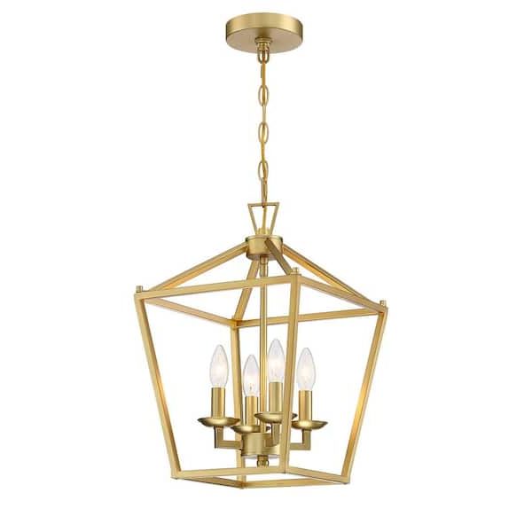 2019 Warm Brass Lantern Chandeliers With Regard To Hukoro 12 In (View 9 of 15)