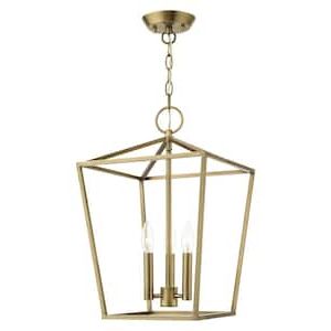 2020 Brass Lantern Chandeliers With Regard To Brass – Lantern – Chandeliers – Lighting – The Home Depot (View 9 of 15)