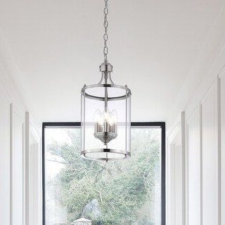 2020 Clear Glass Shade Lantern Chandeliers Inside Getledel 5 Light Pendant Chandelier With Clear Glass Shade – Overstock –   (View 1 of 15)