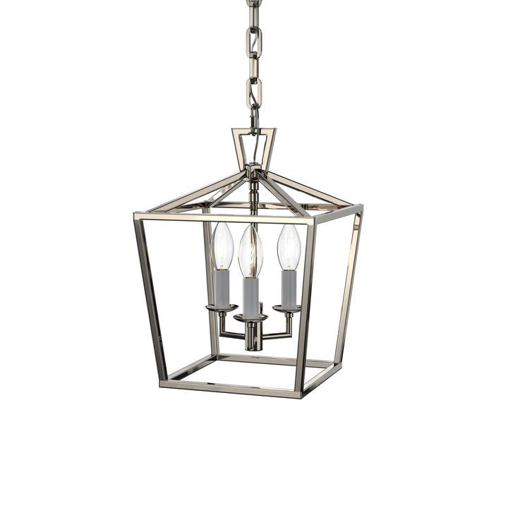 Anover Small Lantern Pendant,  Polished Nickel For Textured Nickel Lantern Chandeliers (View 3 of 15)