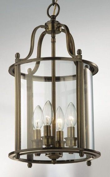 Best And Newest Hakka Medium Antique Brass Hall Lantern With 4 Lights From Richard Hathaway  Lighting Intended For Aged Brass Lantern Chandeliers (View 11 of 15)