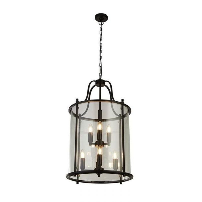 Best And Newest Searchlight Grand Victorian 8 Light Lantern Chandelier – Black – Lighting  Direct For Black With White Lantern Chandeliers (View 11 of 15)