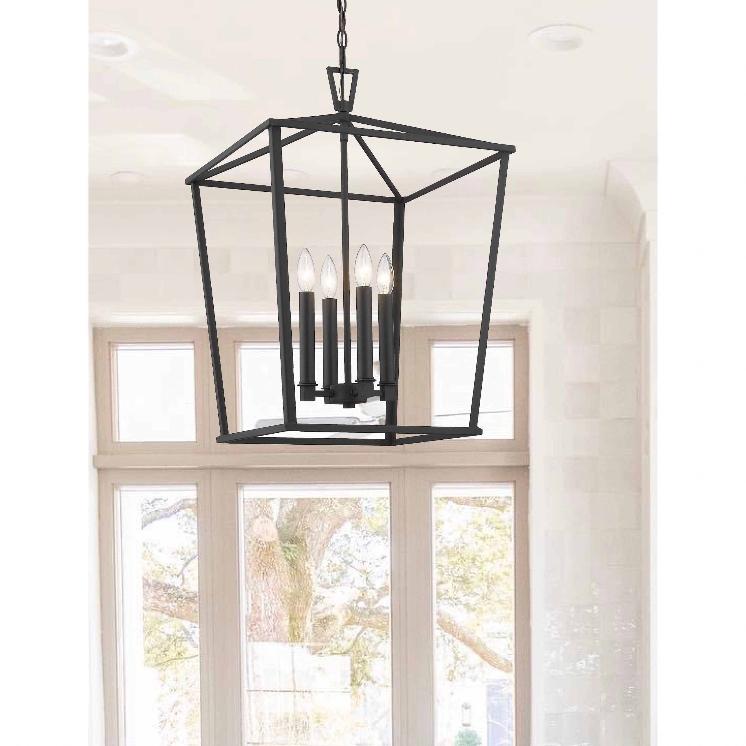 Birchwood Lantern Chandeliers Pertaining To Well Known The Barn Katrina Hill Rustic 26"h Black Indoor Lantern Light Pendant – On  Sale – Overstock –  (View 12 of 15)
