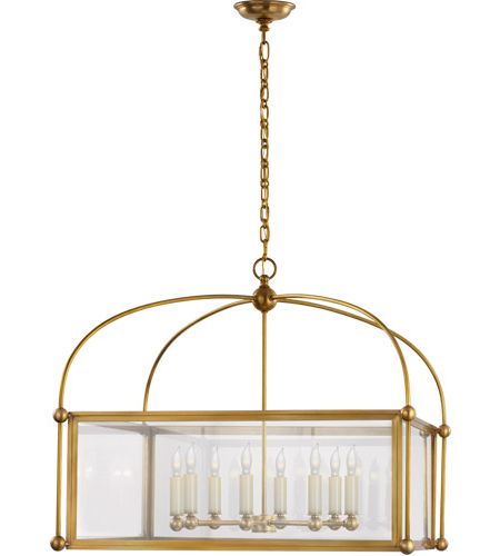 Burnished Brass Lantern Chandeliers Regarding Well Known Visual Comfort Chc3453ab Cg E. F (View 12 of 15)