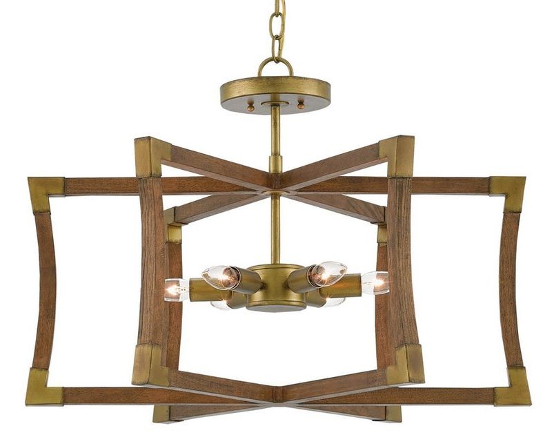 Chestnut Lantern Chandeliers With Most Current Bastian Small Lantern In Chestnut & Brass (9000 0221)currey & Company (View 12 of 15)