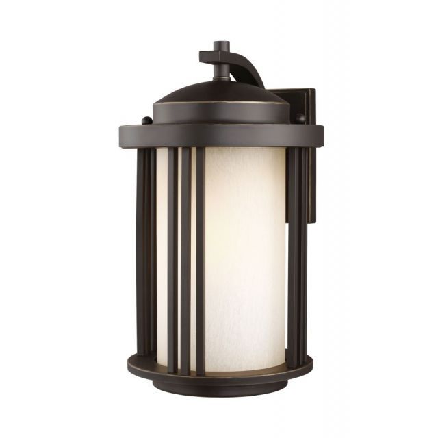 Creme Parchment Glass Lantern Chandeliers Pertaining To Preferred Sea Gull Lighting 8247901 12 Crowell 1 Light 17 Inch Tall Outdoor Post  Lantern In Black With Satin Etched Glass Shade (View 11 of 15)