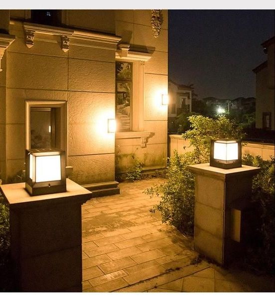 Cube Lamps, Pillar Lights  Outdoor, Pillar Lights Within Lantern Chandeliers With Acrylic Column (View 13 of 15)