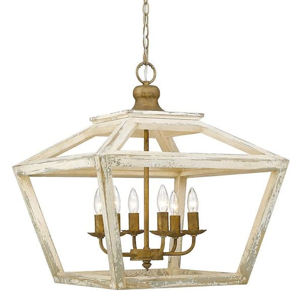 Current Chestnut Lantern Chandeliers With Golden Lighting Haiden 6 Light Burnished Chestnut Lantern Pendant 0839 6 Bc  – The Home Depot (View 4 of 15)