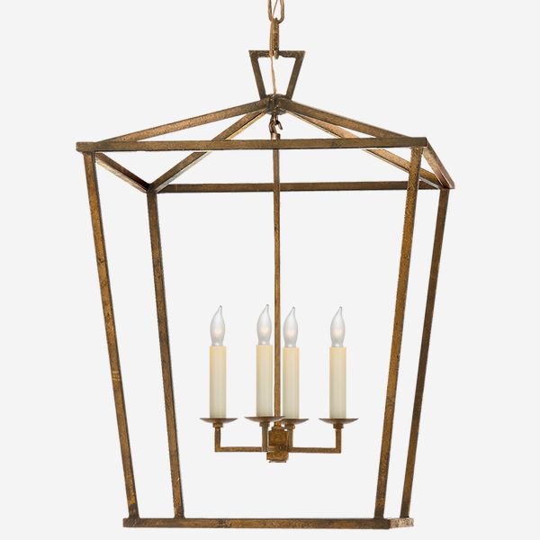 Darlana Lantern Pendant Light In Gilded Iron – Andrew Martin Regarding Trendy Gilded Gold Lantern Chandeliers (View 11 of 15)
