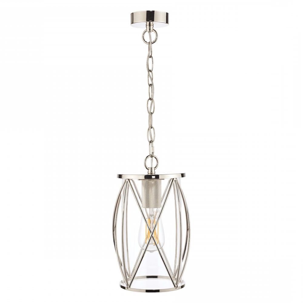 Deco Polished Nickel Lantern Chandeliers Throughout Well Liked Laura Ashley Beckworth Vintage 1 Light Ceiling Lantern In Polished Nickel  Finish La3707566 Q – Lighting From The Home Lighting Centre Uk (View 4 of 15)