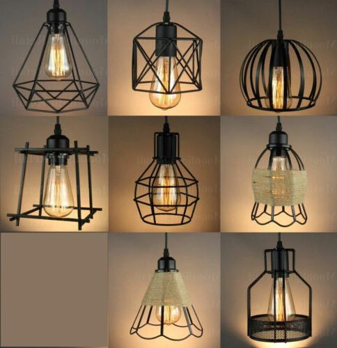 Ebay Intended For Cage Metal Shade Lantern Chandeliers (View 6 of 15)