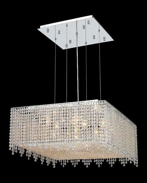 Elegant Royal Cut Rosaline Pink Crystal Moda 13 Light Crystal Pendant  Chrome 1394d26c Ro/rc From Moda Collection Intended For Well Known Pink Royal Cut Crystals Lantern Chandeliers (View 4 of 15)