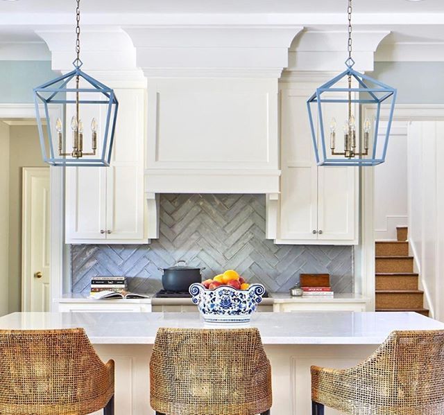 𝗥𝗼𝗯𝗶𝗻 𝗡𝗶𝘁𝘀𝗰𝗵𝗲 On Instagram: “when Blue Lantern Pendants Truly  Make A Kitchen "pop"!⁠ What Color Would You Be Willing T… (View 11 of 15)