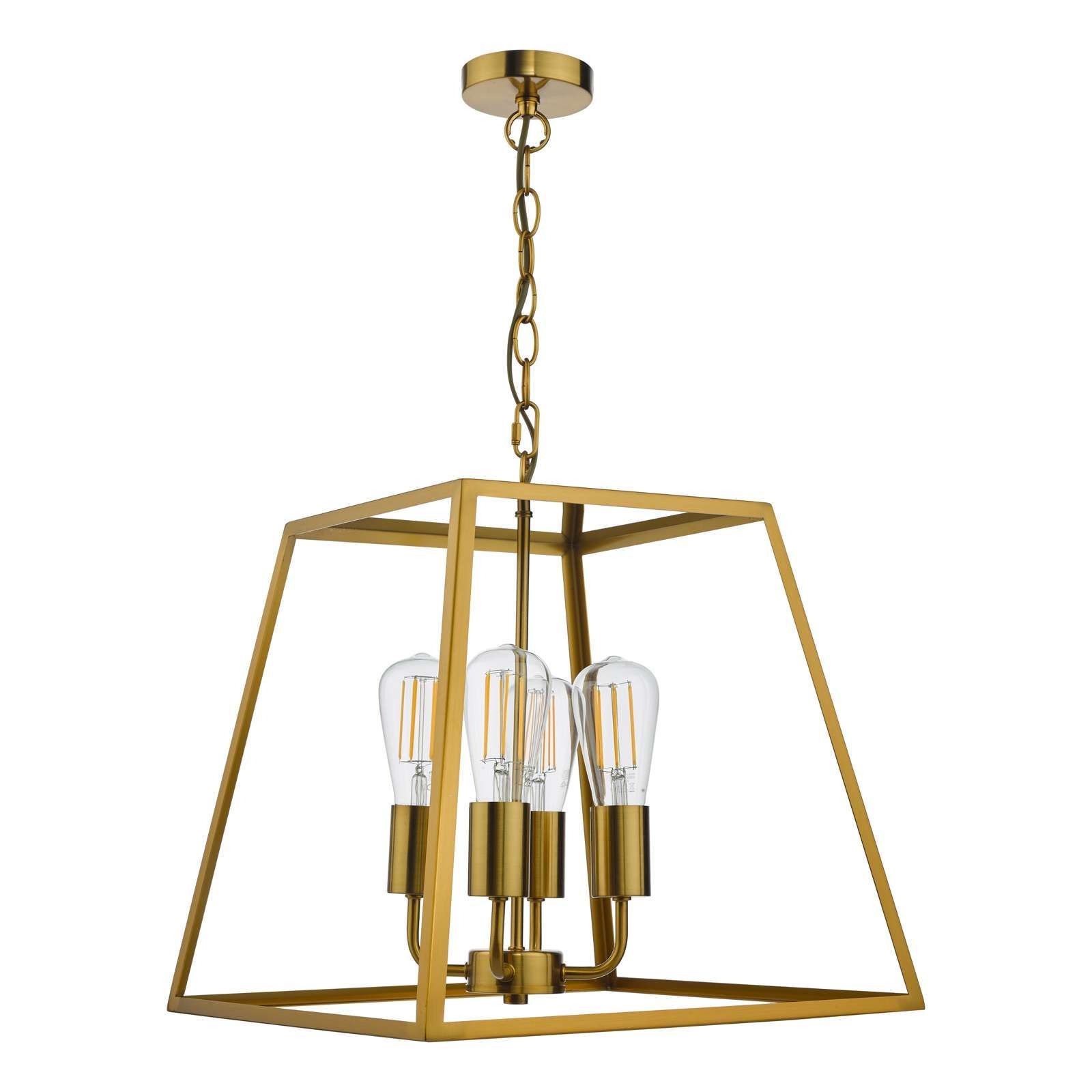 Famous Academy 4 Light Lantern Natural Brass With Natural Brass Lantern Chandeliers (View 5 of 15)