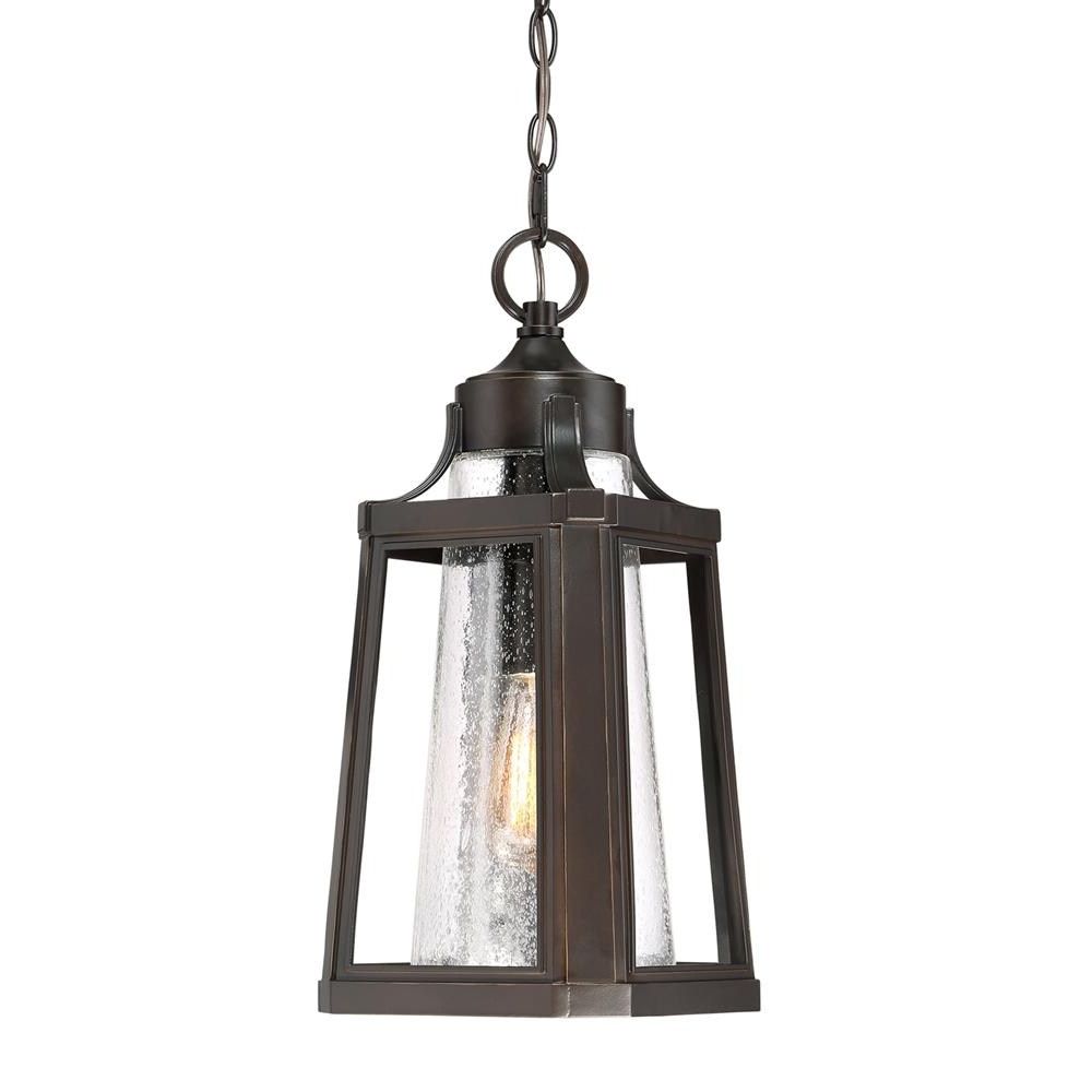 Famous Opal Glass Lantern Chandeliers Inside Quoizel Lighthouse Palladian Bronze Traditional Seeded Glass Lantern  Outdoor Pendant Light In The Pendant Lighting Department At Lowes (View 9 of 15)
