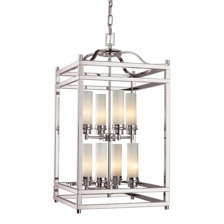 Famous Z Lite Lighting 182 8 Altadore 8 Light 15 Inch Pendant In Brushed Nickel  With Matte Opal Glass (View 10 of 15)