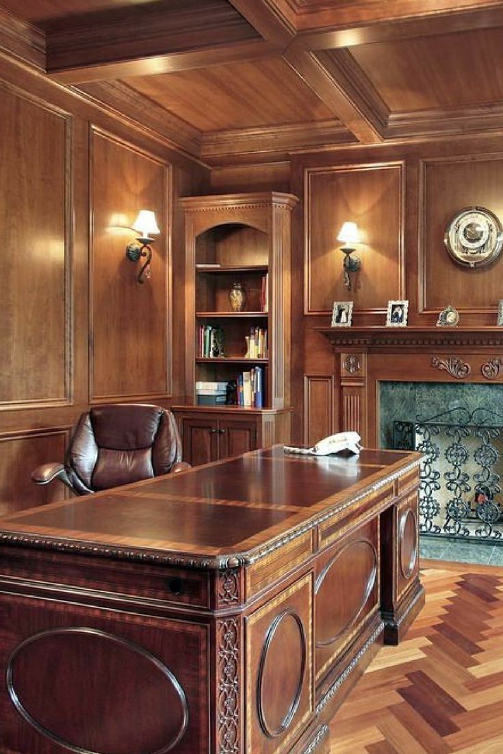Fashionable Contemporary Wood Executive Office Chairs Intended For Old World Style Home Office With Wood Paneling, Large Executive Desk (View 13 of 15)