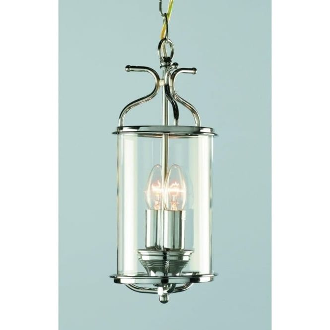 Favorite Impex Lighting Lg00029/ch Winchester 2 Light Indoor Ceiling Lantern Pendant  In Polished Chrome Finish N22661 – Indoor Lighting From Castlegate Lights Uk Intended For Two Light Lantern Chandeliers (View 3 of 15)