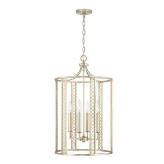 Favorite Isabella 17" 4 Light Winter Gold Lantern Foyer Pendant – Overstock –  34358485 With Persian White Lantern Chandeliers (View 11 of 15)