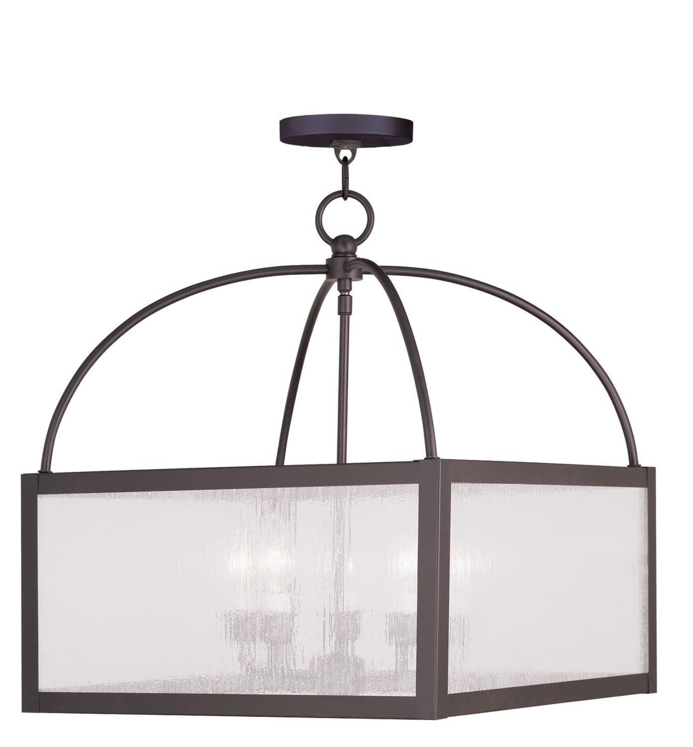 Five Light Lantern From The Milford Collection In Bronze Finish (View 6 of 15)