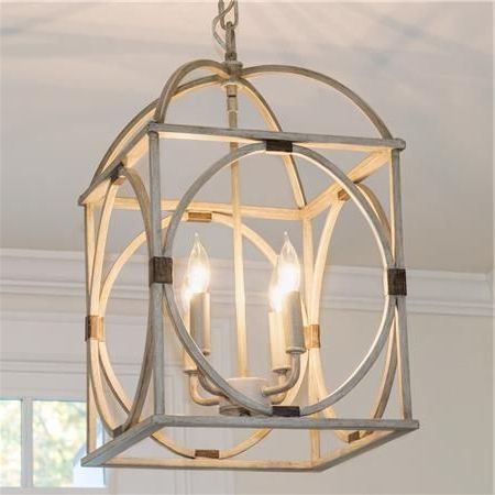 Hanging Lanterns, Farmhouse  Lighting, Light Fixtures Within Distressed Oak Lantern Chandeliers (View 5 of 15)