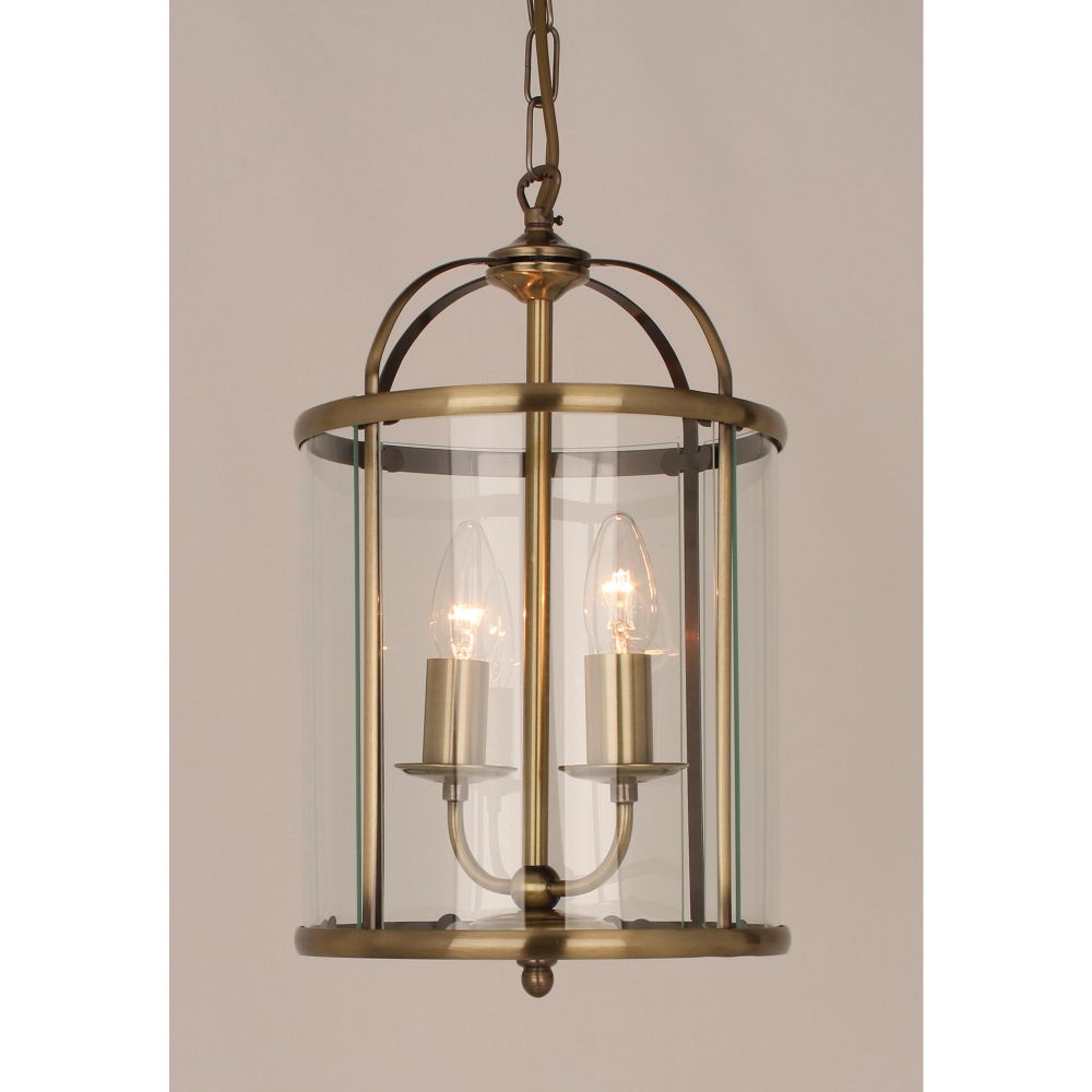 Impex Lighting Lg77132/ab Orly 2 Light Ceiling Lantern In Antique Brass  Finish 48986 – Indoor Lighting From Castlegate Lights Uk Regarding Widely Used Brass Wrapped Lantern Chandeliers (View 7 of 15)