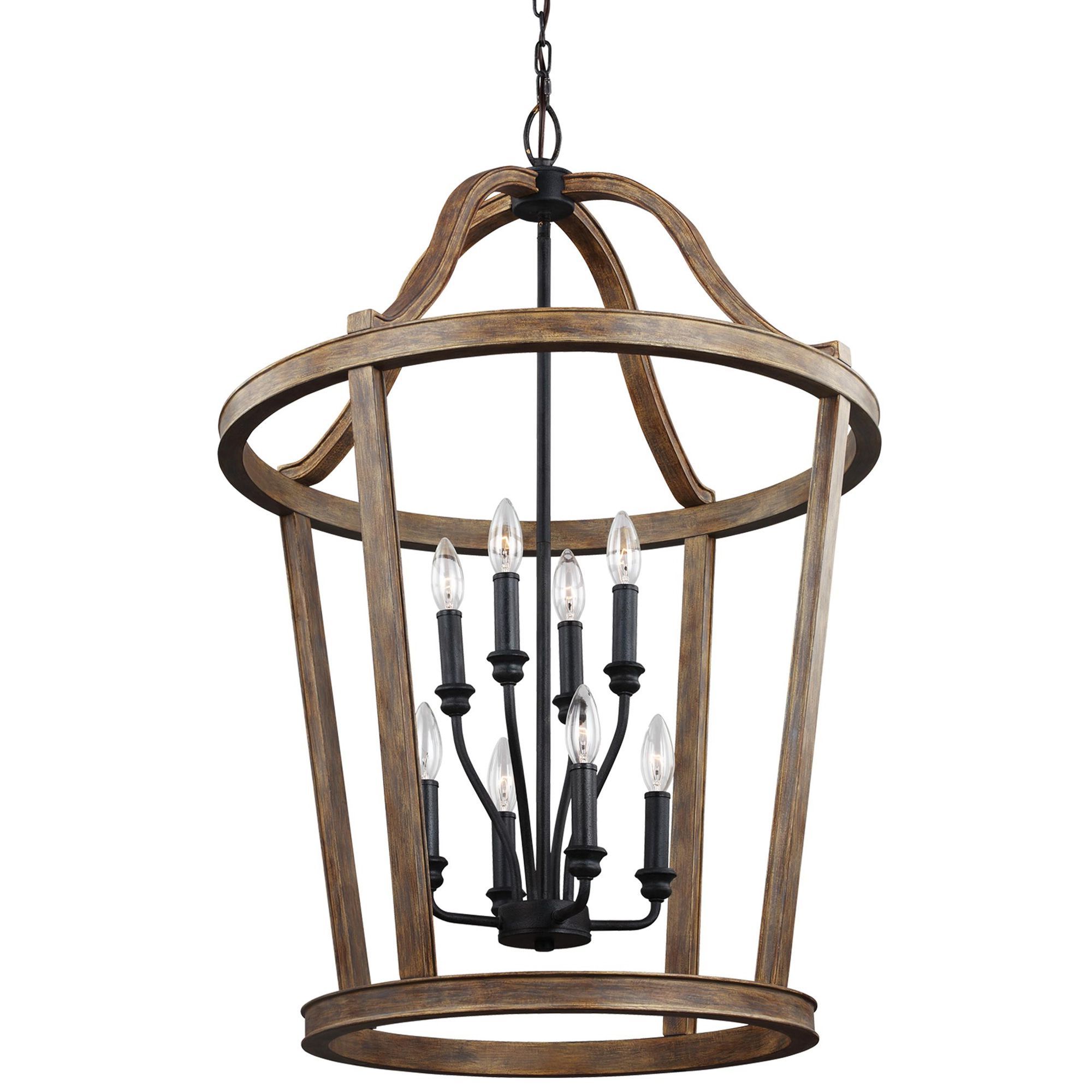 Latest The Lorenz Chandelier Combines A Period Inspired Weathered Oak Wooden  Lantern With Dark Weathered Zinc H… (View 6 of 15)