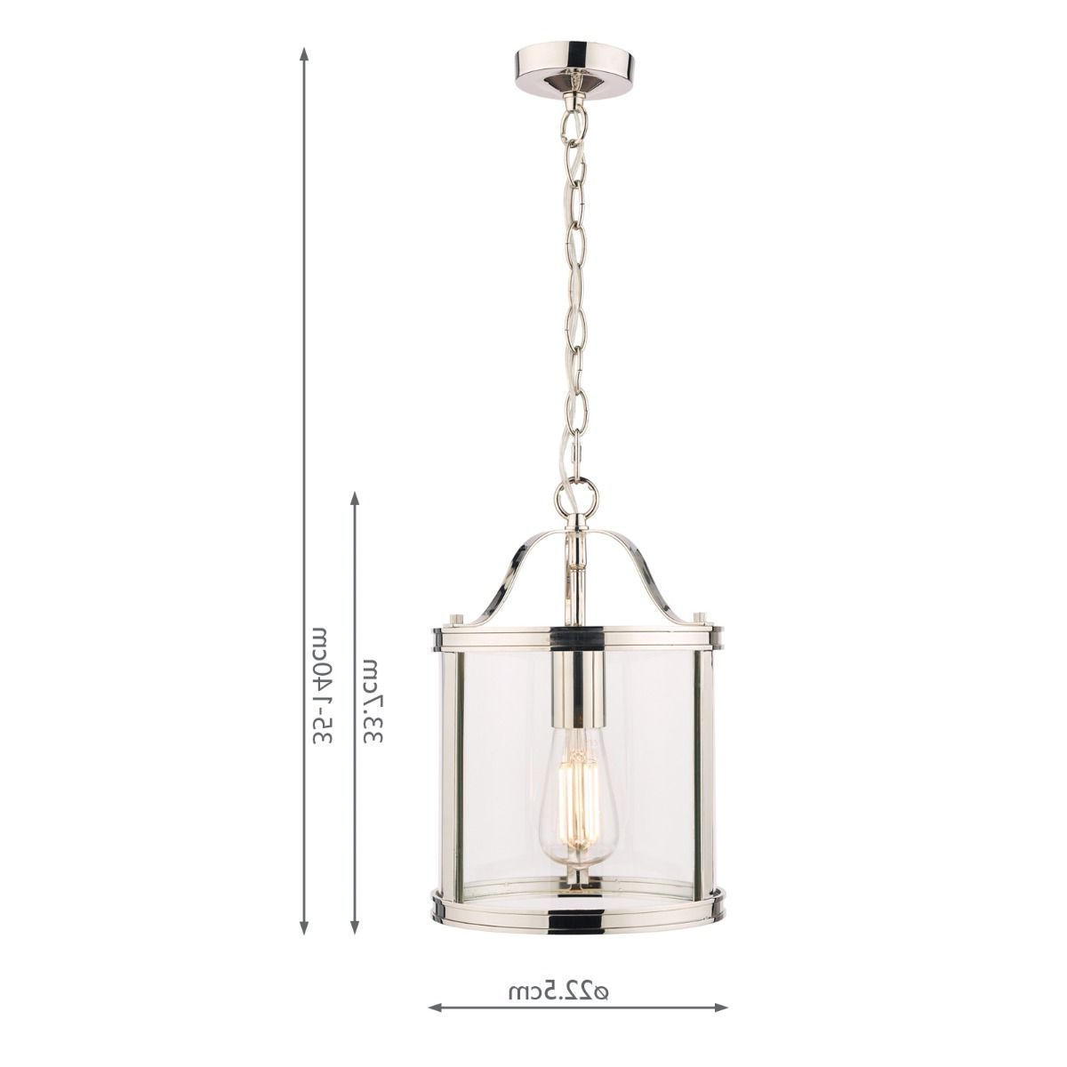 Laura Ashley Harrington Polished Nickel 1 Light Lantern Ceiling Light Throughout Most Recent Gild One Light Lantern Chandeliers (View 12 of 15)
