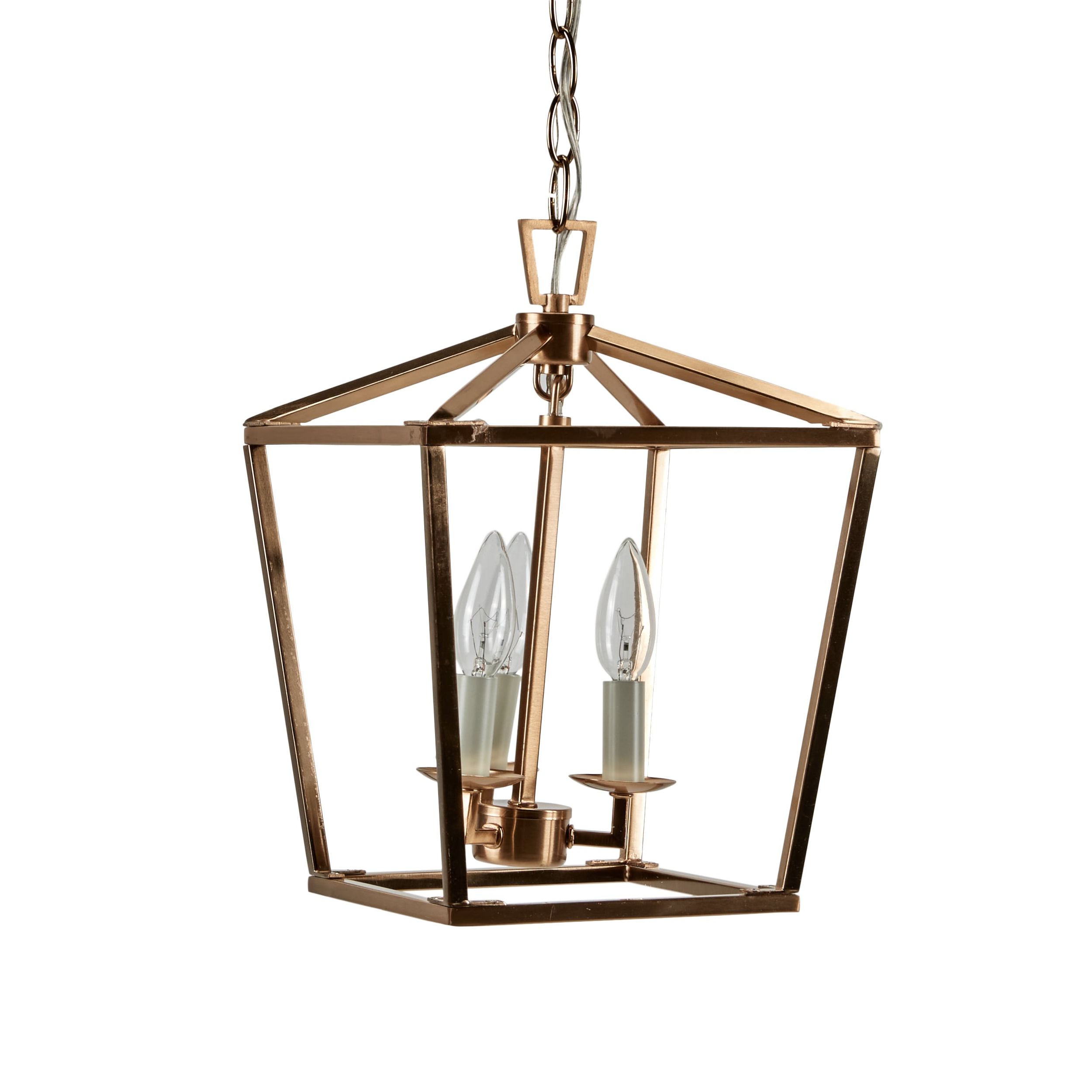 Mini Lantern Chandeliers Within Most Up To Date Sea Gull Lighting Dianna 3 Light Satin Brass Transitional Lantern Led Mini  Pendant Light In The Pendant Lighting Department At Lowes (View 14 of 15)