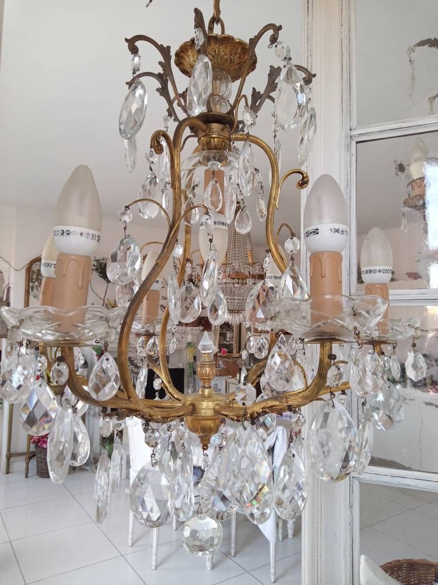 Most Current Rosaline Crystals Lantern Chandeliers For Chandelier Scallops – Etsy (View 14 of 15)