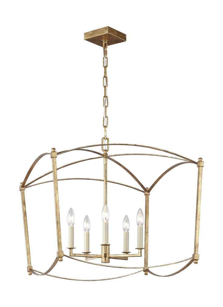 Most Popular Antique Gild Lantern Chandeliers With Thayer 5 Light Wide Lanternantique Gild (View 11 of 15)