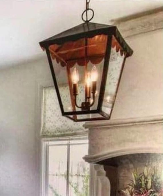 Most Popular Copper Lantern Pendant Lighting Copper Light Fixture Kitchen – Etsy Regarding Vintage Copper Lantern Chandeliers (View 3 of 15)