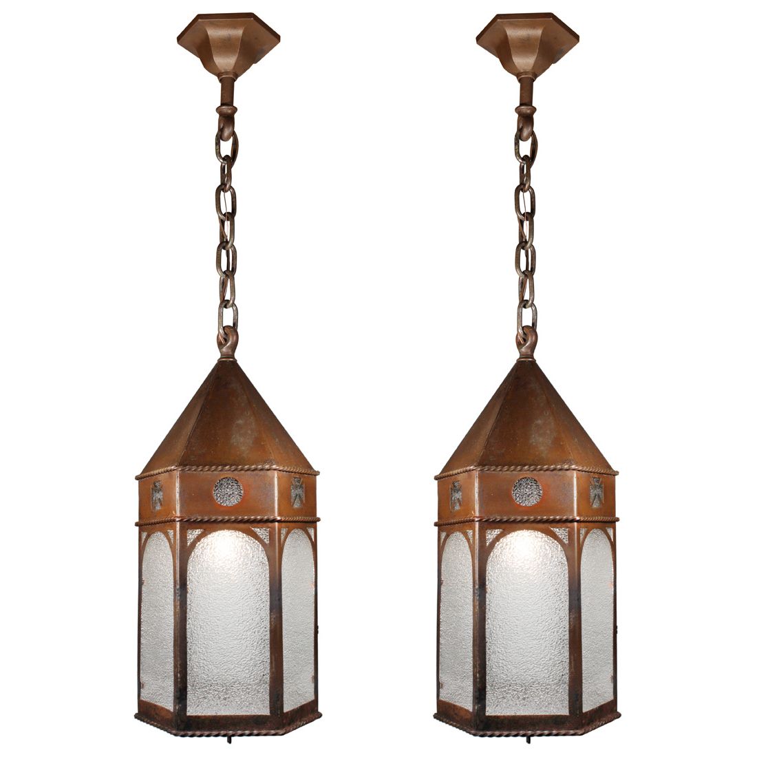 Most Recently Released Bronze Lantern Chandeliers Throughout Matching Antique Bronze Lantern Pendant Lights With Granite Glass – Antique  Lighting, Ceiling, Ceiling Mounted, Exterior, Lanterns, Lighting,  Pair/multiple Chandeliers, Pendant Lighting, Recent Arrivals – The  Preservation Station (View 4 of 15)