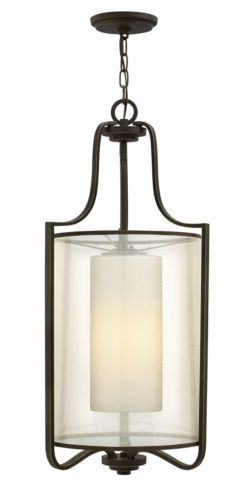 Most Up To Date 1 Light Indoor Lantern Pendant/chandelier Olde Bronze Etched Opal Glass  $ (View 4 of 15)