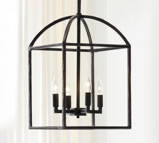 Most Up To Date Forged Iron Lantern Chandeliers In Fallon Forged Iron Pendant (View 7 of 15)