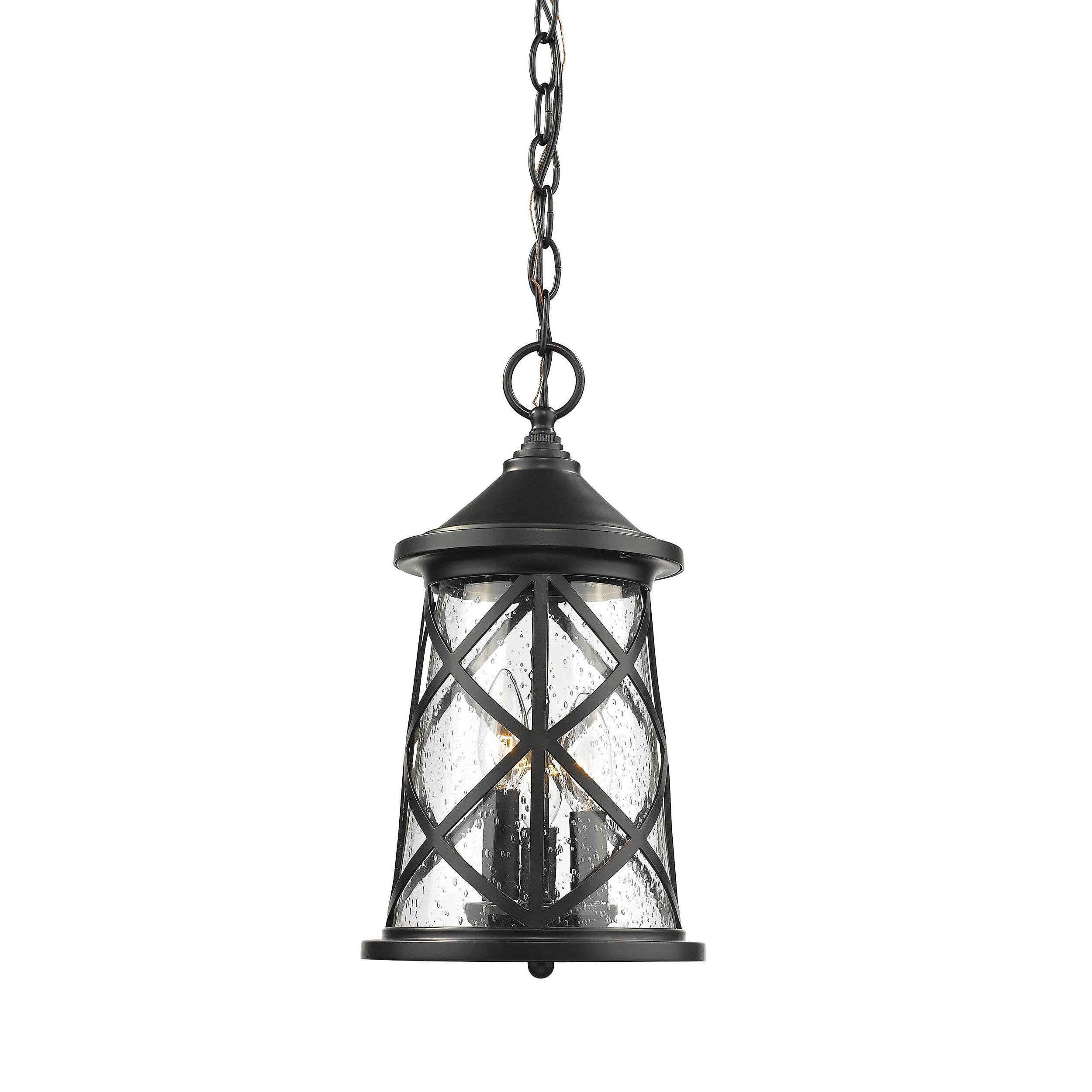 Most Up To Date Gordon Outdoor Hanging Lantern Made Of Metal – Overstock – 33170572 Throughout White Powder Coat Lantern Chandeliers (View 13 of 15)
