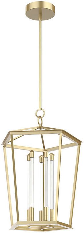 Most Up To Date Natural Brass Foyer Lantern Chandeliers With Alora Lighting Pd317122nb Delphine Contemporary Natural Brass Led 17" Foyer  Lighting – Kuz Pd317122nb (View 10 of 15)