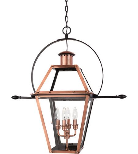 Most Up To Date Quoizel Ro1914ac Rue De Royal 4 Light 28 Inch Aged Copper Outdoor Hanging  Lantern In 28 Inch Lantern Chandeliers (View 3 of 15)
