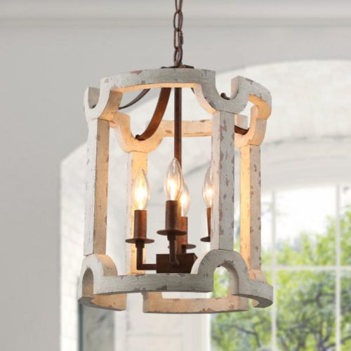 Most Up To Date Rustic Candle Lantern Chandelier Pendant Light Farmhouse Cottage  Candlestick  (View 13 of 15)