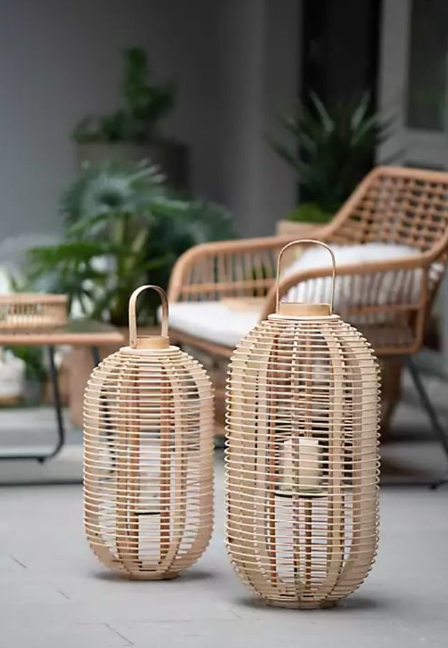 Natural Rattan Lantern Intended For Most Current 16 Rattan Lanterns For Your Beach Home (View 14 of 15)