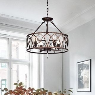 Pearl Bronze Lantern Chandeliers Inside Most Recently Released Antique Copper Gold 4 Light Flushmount Chandelier With Ice Glass And  Crystals – Antique Copper – On Sale – Overstock –  (View 7 of 15)