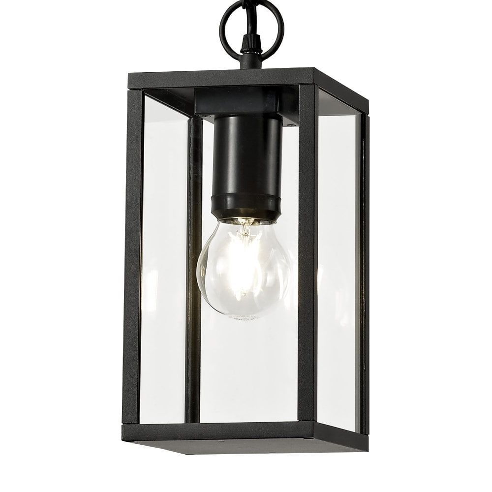 Popular Graphite Black Modern Classic Outdoor Hanging Lantern In Graphite Lantern Chandeliers (View 2 of 15)