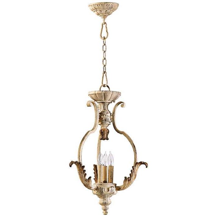 Popular Persian White Lantern Chandeliers Inside Quorum Florence 16" Wide 3 Light Persian White Chandelier – #w (View 3 of 15)