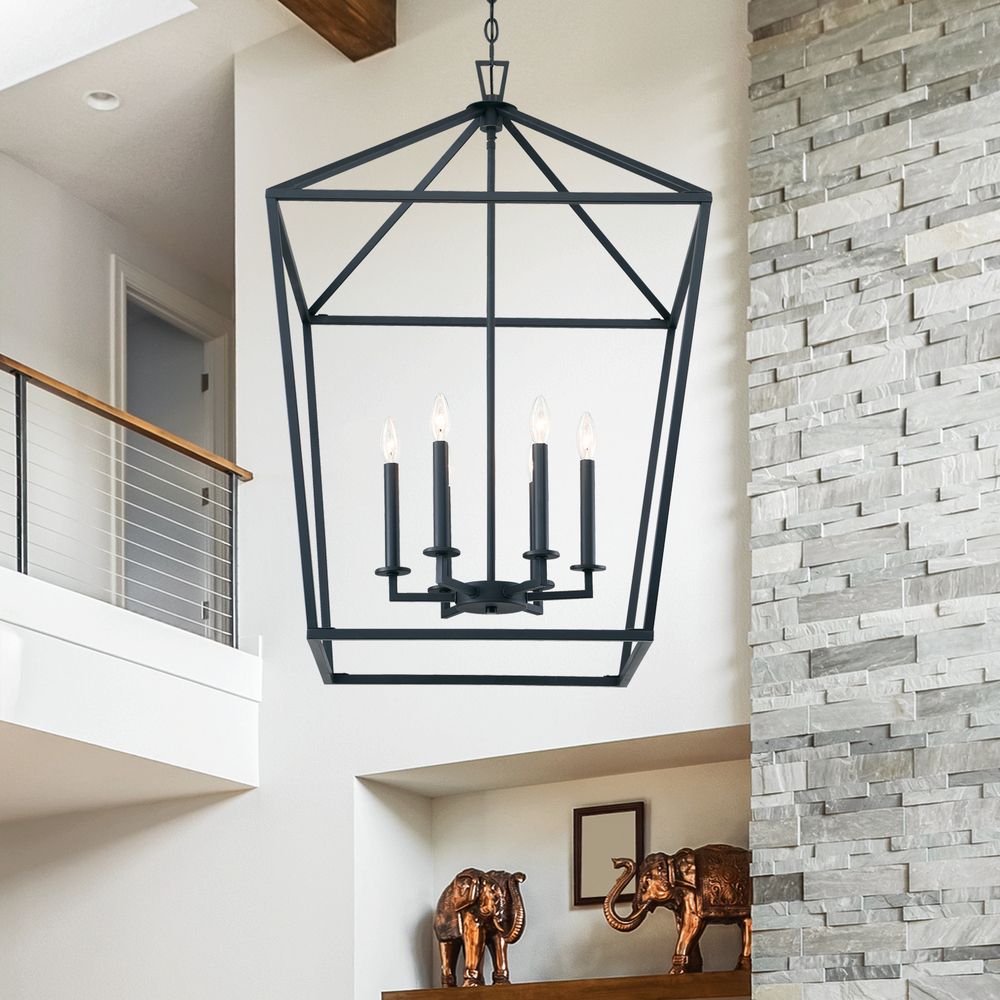 Townsend 6 Light Pendant In Matte Black : 3 322 6  (View 15 of 15)