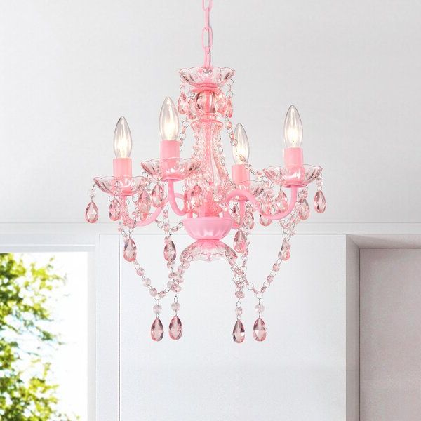 Wayfair Intended For Pink Royal Cut Crystals Lantern Chandeliers (View 5 of 15)